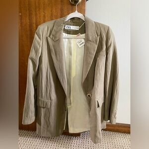 ZARA Khaki Green Blazer